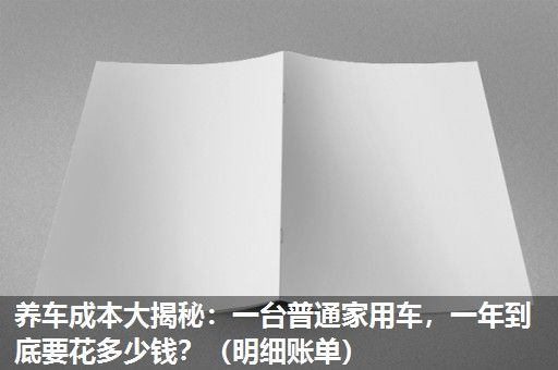 养车成本大揭秘：一台普通家用车，一年到底要花多少钱？（明细账单）